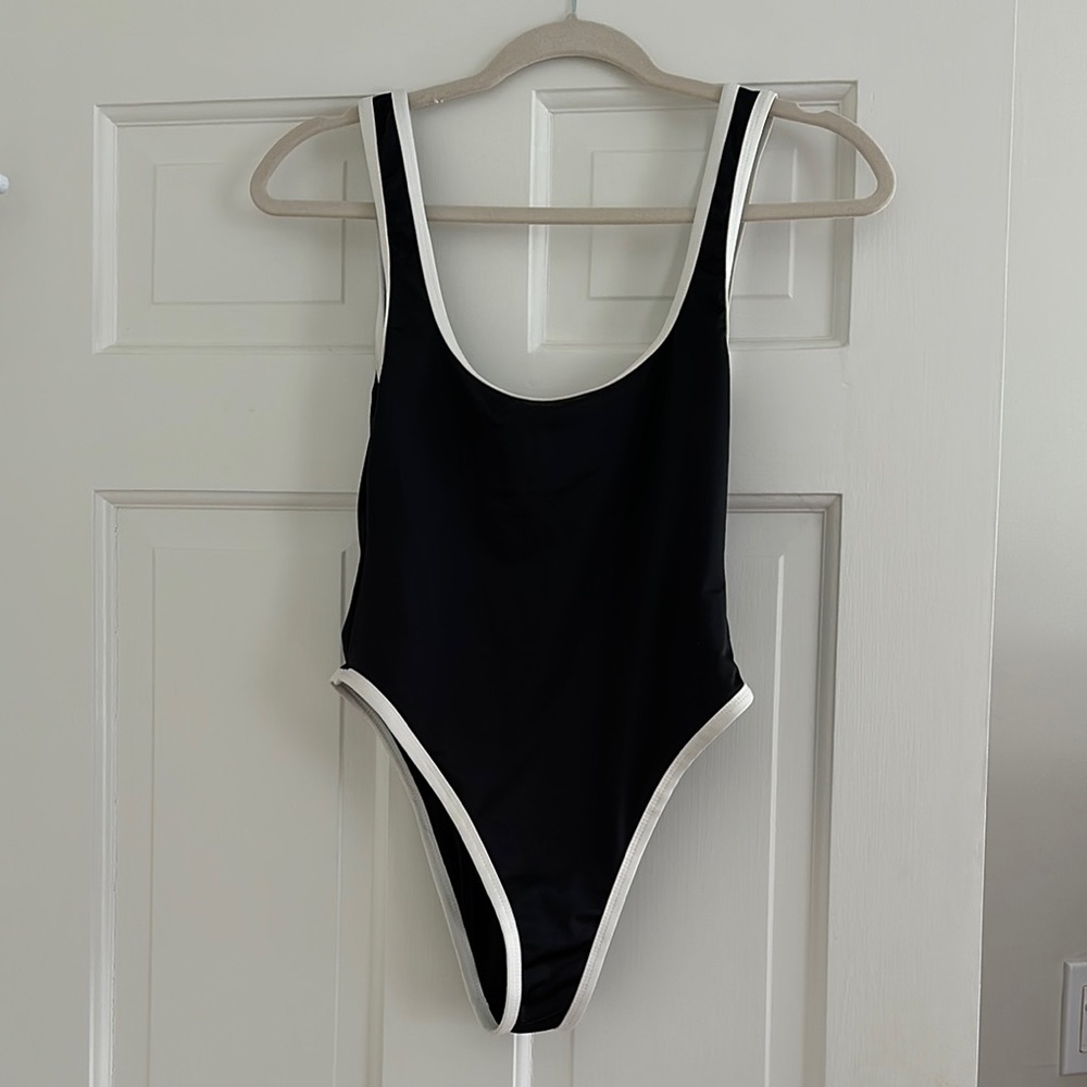 Stylish Black and White One Piece